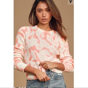 NWOT Lulu’s Pink Tie Dye Sweater
